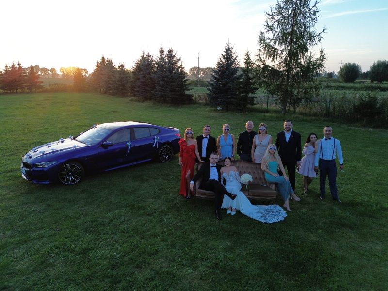 Ujęcia z drona na weselu