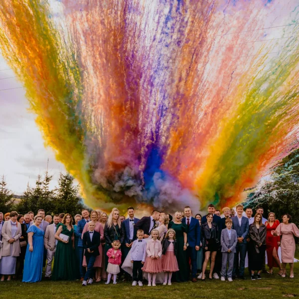 Kolorowe Miny Dymne na weselu
